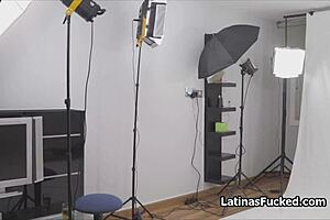 Latina model can't say no to that cock during the shoot