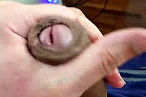 New – young, beautiful and full breasted Brazilian man shows off his large genitals