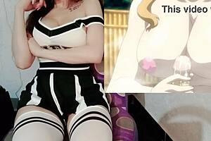 Adult cartoons with a hot wife with big breasts and panty