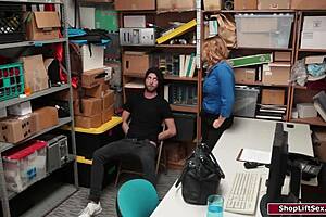 Busty Milf Officer Takes Control Over Thief In Office