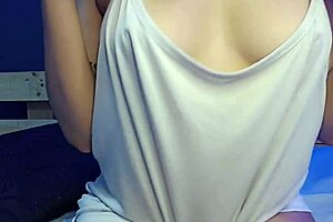 check out these natural tits with erect nipples close up