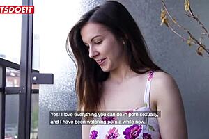 First time audition with squirting canadian teen 18+