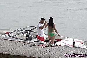 I anally pound this babe and bang her outdoorss