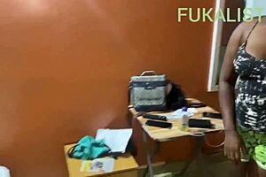 Horny nigerian girl sucks and fucks stepbrother!