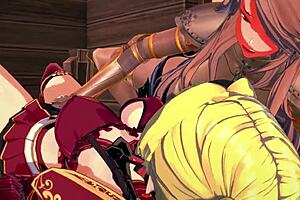 katalina and zeta have lesbian sex, strapon fucked against wall