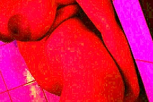 Gaia Monroe bathes alone in the shower