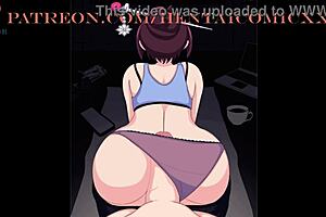 Big Tits Anime Girl Rides Huge Cock In Cowgirl Position During Yoga Solo Masturbation