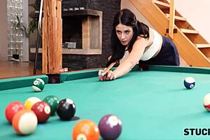 A player of stuck4k website acting a pool game scene ended up performing hardcore sexual intercourse