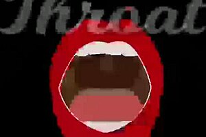 Redhead Lizzy Hartz demonstrates deepthroat skills