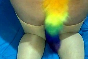 Pamelitha teases in crossdressing attire