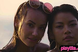 Cara and Elilith explore each other's tight pussies