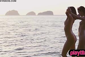 Cara and Elilith explore each other's tight pussies