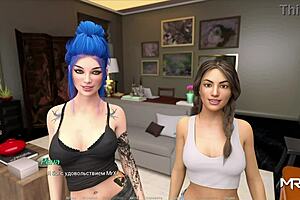 Girlfriend kisses girlfriend in acting lessons, exploring hentai anime dynamics