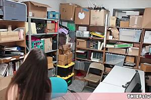 Cute Brunette Anastasia Steals Sex Toy And Offers Pussy To Burglar!