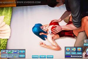 blue haired beauty gets fucked silly 😂