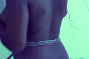 My step uncle peeps while I’m bathing, touching his big cock. I’m onto his sneaky game.