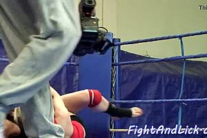 Amateur Babes Engage in Wrestling Match Before Oral Play