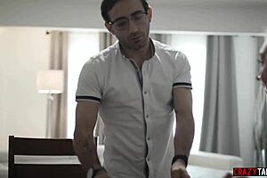 Petite blonde submits to math tutor