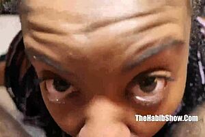 Watch this thick newbie swallow dick tight pussy shorty