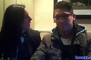 Glam mature picks up bloke for cock sucking