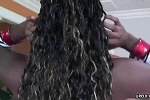 black babe stacy adams seduces white guy on sofa