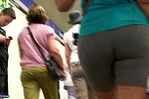 The amateur couple” in the video boasts big butts
