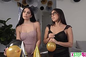 Latina Stepsister Angel Gostosa And Bff Madison Wilde Party Nude