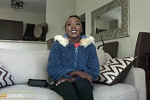 Slutty Black College Babe Loves Rough Cowgirl Fuck