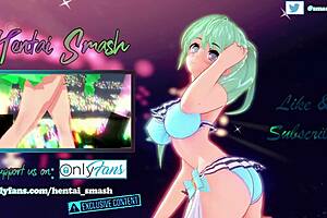 Samus receives a POV facial then missionary creampie in Metroid hentai.