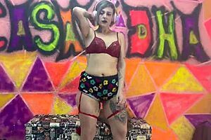 She Sat Down and Bounced Deeply in the Outdoor Setting