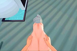 Samus receives a POV facial then missionary creampie in Metroid hentai.