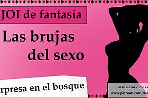 Intense jerk off instructions in medieval fantasy caught in woods