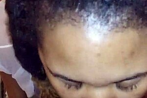 Girl giving a blowjob skillfully