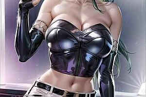 Big tits babe riding cock in anime hentai compilation