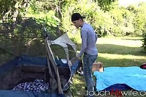 Watching Wife Interact With Camping Neighbor In Tent