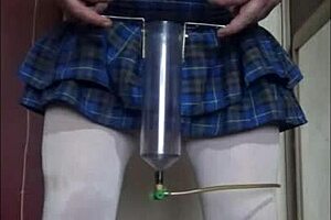 Wow! In this homemade bisexual scene, the shy crossdresser eagerly fills and swallows with passion!