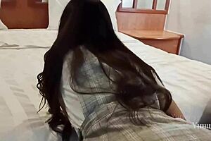 I get penetrated from behind in school uniform by older friend