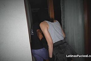 latina sucks cock after breaking into house