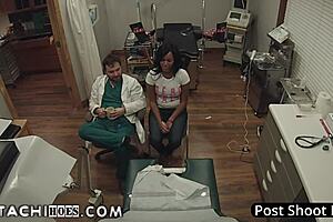 Freshman Gets Wand Orgasms from Doctor!