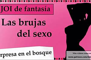 Intense jerk off instructions in medieval fantasy caught in woods