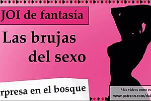 Intense jerk off instructions in medieval fantasy caught in woods