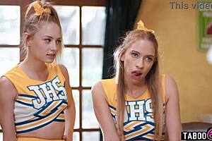 Coach fucks cheerleaders anal.