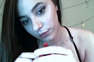 I’m stuffin’ panties in ma pussy... fingering mianyx