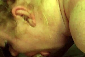 this white teen girl is sucking a big dick in a hot blowjob scene that lasts forever