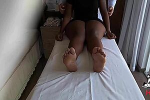 Latina having orgasms during massage!