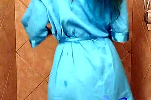 curvy blonde invites you to get clean in the shower, revealing sexy body.