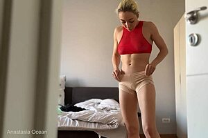 Peeking At Hot Stepsister Changing Clothes In Neighbor Voyeur Scene