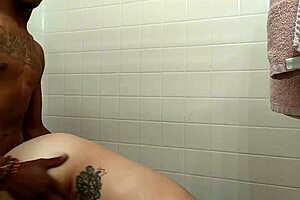 Me and Mrs. T blessed in shower with big black cock creampie 😍