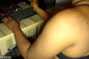 all alone with my female producer, things got heated when she bent over for doggystyle fucking.