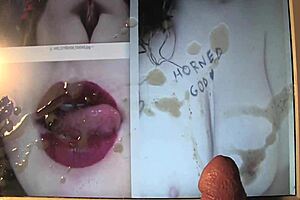 the goddess blows the queen in a cum tribute from the horned god